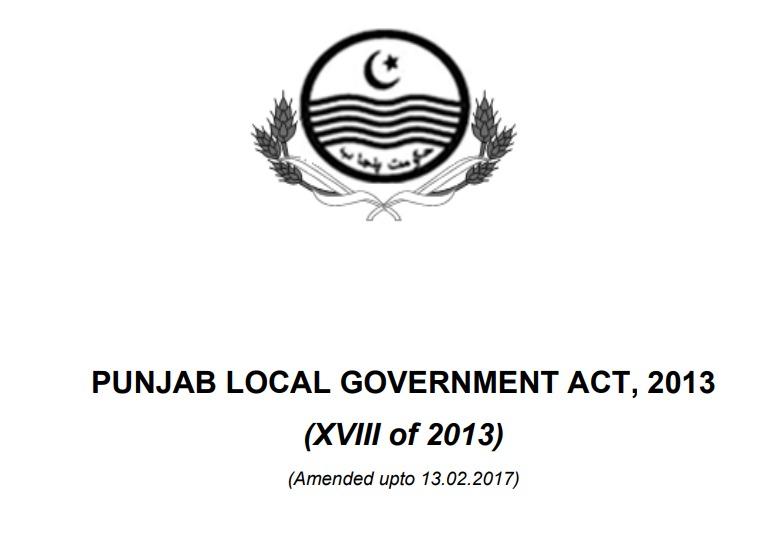 Punjab Local Govt Act 2013   